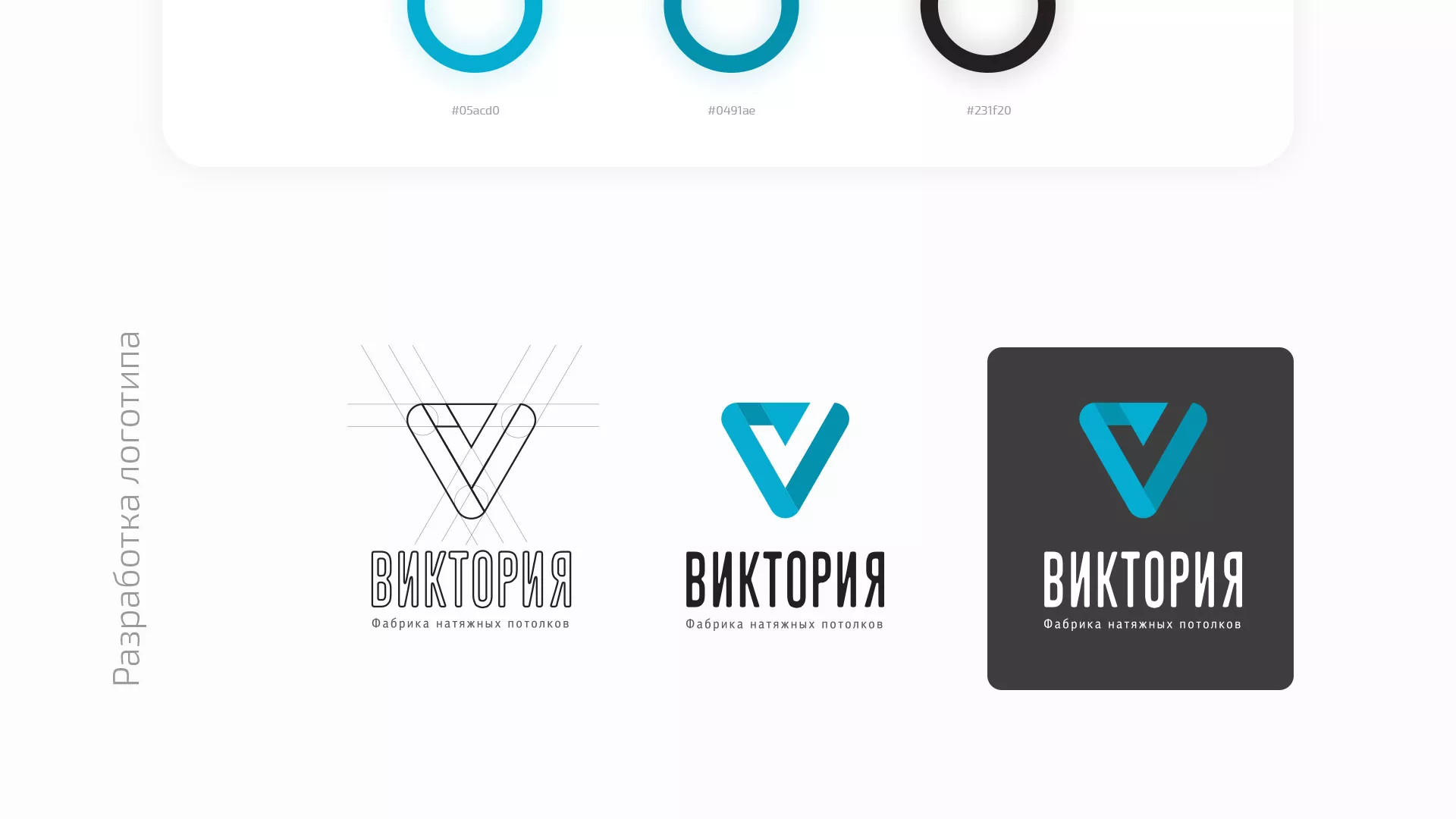 Разработка фирменного стиля компании по продаже и установке натяжных потолков в Шлиссельбурге